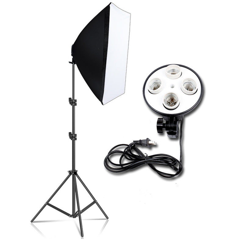 Photography Softbox Lighting Kit Four Lamp Softbox Kit 50X70Cm Soft Box Equipment E27 Base for Photo Studio Kit ooting