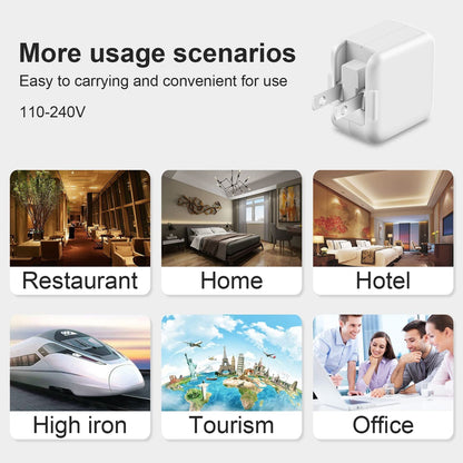 Ipad Charger Iphone Charger-Apple Mfi Certified-12W USB Wall Charger Foldable Portable Travel Plug with USB Charging Cable Compatible with Iphone, Ipad, Ipad Mini, Ipad Air 1/2/3, Airpod Ipad Charger
