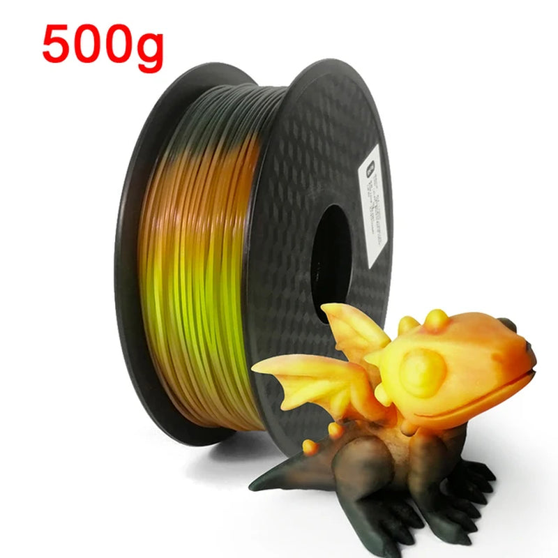 Color Change with Temperature 3D Printer Filament PLA Sublimation Plastic Chameleon 3D Printing Material 1.75Mm 1Kg/500G/250G