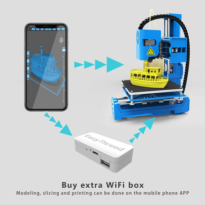 Easythreed 3D Printer K9 Mini Desktop Children 3D Printer 100*100*100Mm Print Mute Printing with TF Card PLA Sample Filament