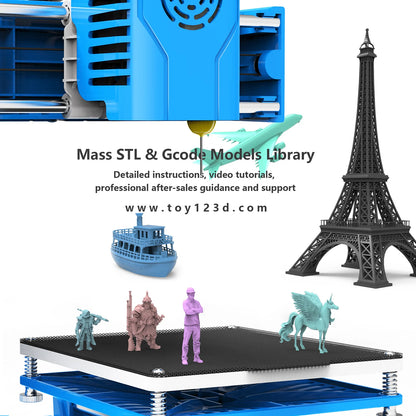 Easythreed 3D Printer K9 Mini Desktop Children 3D Printer 100*100*100Mm Print Mute Printing with TF Card PLA Sample Filament