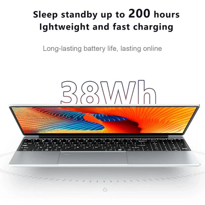 Yepbook 15.6In Laptop,8Gb RAM, 512GB SSD, Intel Celeron N5095, Cooling System,Fingerprint,38000Mwh Battery,Windows 11 Pro Laptops Computers,