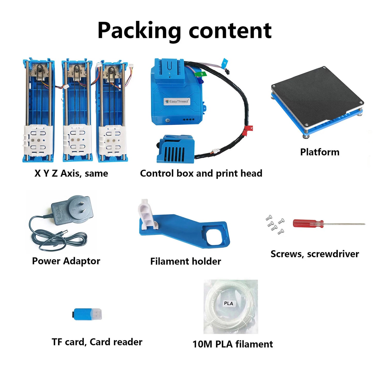 Easythreed 3D Printer K9 Mini Desktop Children 3D Printer 100*100*100Mm Print Mute Printing with TF Card PLA Sample Filament