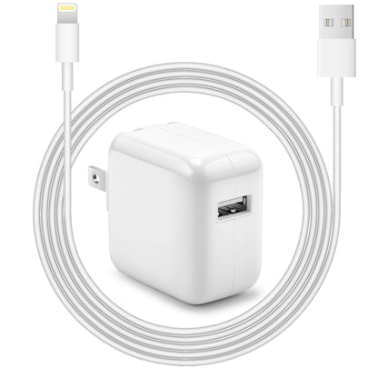 Ipad Charger Iphone Charger-Apple Mfi Certified-12W USB Wall Charger Foldable Portable Travel Plug with USB Charging Cable Compatible with Iphone, Ipad, Ipad Mini, Ipad Air 1/2/3, Airpod Ipad Charger